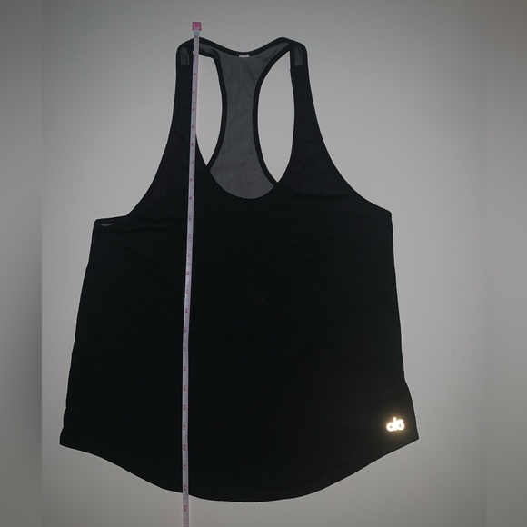 Alo Yoga Extreme Racer Black Mesh Back Tank - Picture 5 of 6